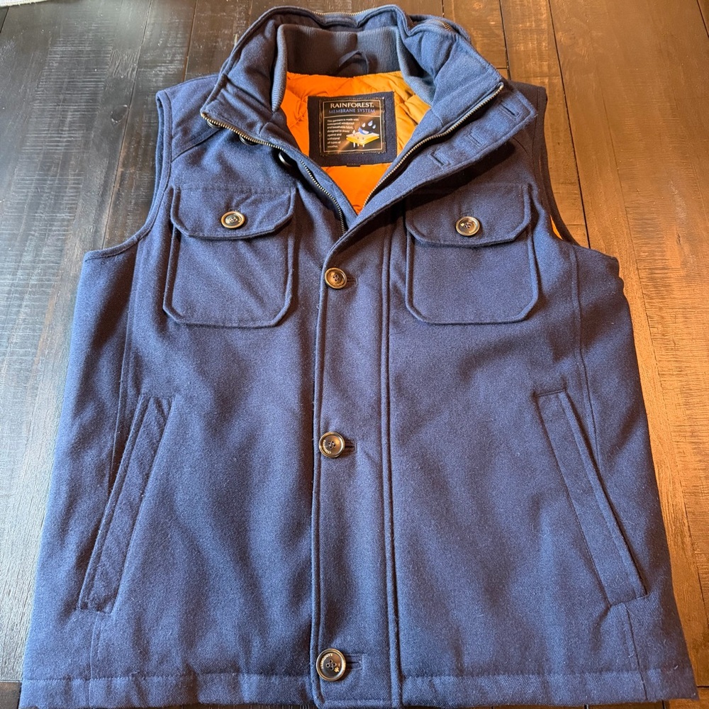 Rainforest Blue Wool Vest
